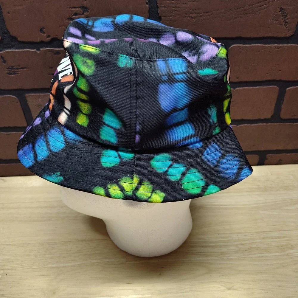 Justice tween bucket hat Radiate Love tie dye black one size fits most